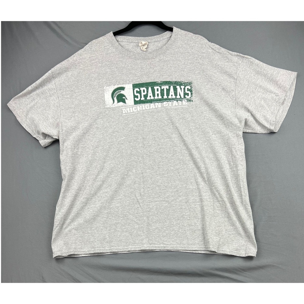 Michigan State Spartans Gildan Men 2XL T-Shirt Gray NCAA Michigan State Good